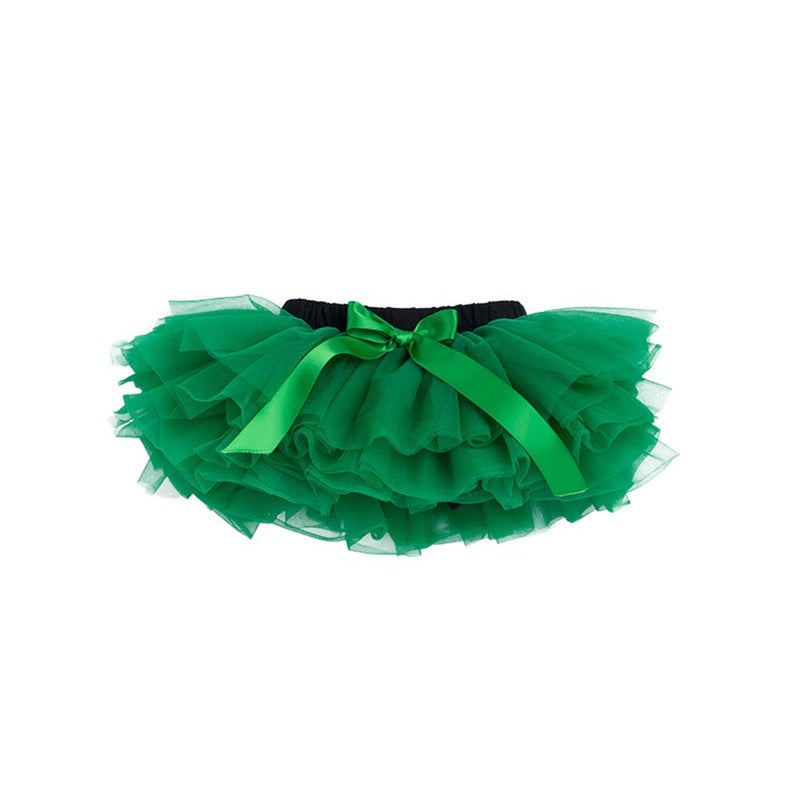 Anbaby Baby Girls Soft Tutu Skirt Toddler Ruffled Pants Diaper Cover Green 12-24M